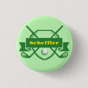 Aangepaste naam Pro Golf Player Fan Club Ronde Button 3,2 Cm