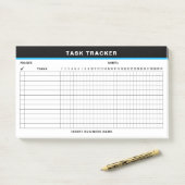 Aangepaste naam projecttaak tracker Post-It-notiti Post-it® Notes (Op bureau)