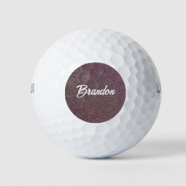 Aangepaste naam pruimen glitter golfballen