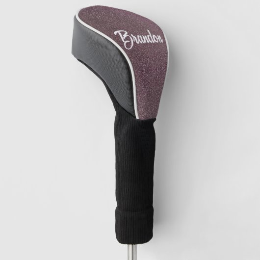 Aangepaste naam pruimen glitter golfheadcover (Schuin)