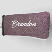 Aangepaste naam pruimen glitter golfheadcover (Voorkant)