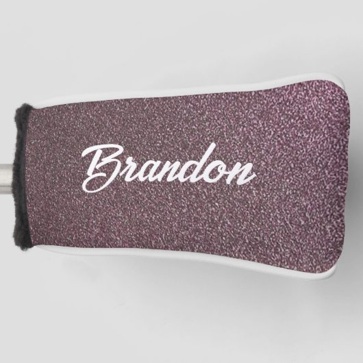 Aangepaste naam pruimen glitter golfheadcover (Voorkant)
