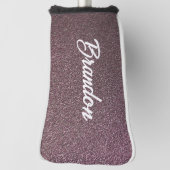 Aangepaste naam pruimen glitter golfheadcover (Draai 90)
