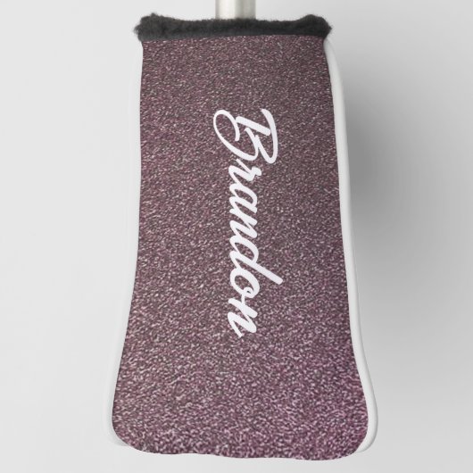 Aangepaste naam pruimen glitter golfheadcover (Draai 90)