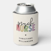 Aangepaste naam Psych Nurse | Psychiatrische verpl Blikjeskoeler (Blikje Achterkant)