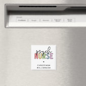 Aangepaste naam Psych Nurse | Psychiatrische verpl Magneet (Insitu (Vaatwasser))