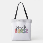 Aangepaste naam psych verpleegkundige | Psychiatri Tote Bag (Achterkant)