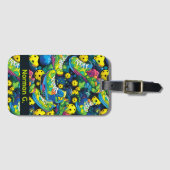 Aangepaste naam Psychedelic pickleballs Bagagelabel (Voorkant (horizontaal))