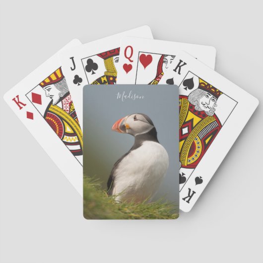 Aangepaste naam Puffin-speelkaarten Pokerkaarten (Achterkant)