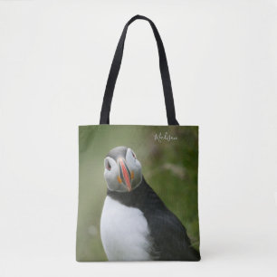 Aangepaste naam Puffin-tassen Tote Bag