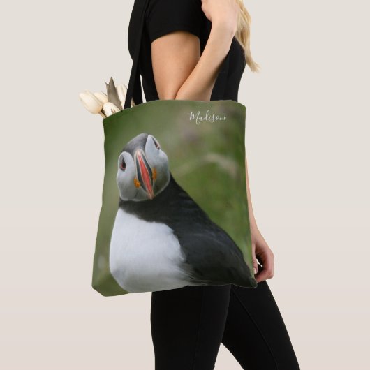 Aangepaste naam Puffin-tassen Tote Bag (Dichtbij)