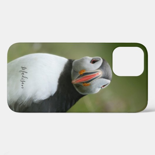 Aangepaste naam Puffin-telefoongesprekken Case-Mate iPhone Case (Achterkant (horizontaal))