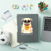 Aangepaste naam pug Life Sticker (iPad Cover)