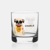 Aangepaste naam pug Life Whisky Glas (Voorkant)