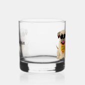 Aangepaste naam pug Life Whisky Glas (Rechts)