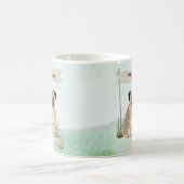 Aangepaste naam Pug Pet Dog Koffiemok (Center)