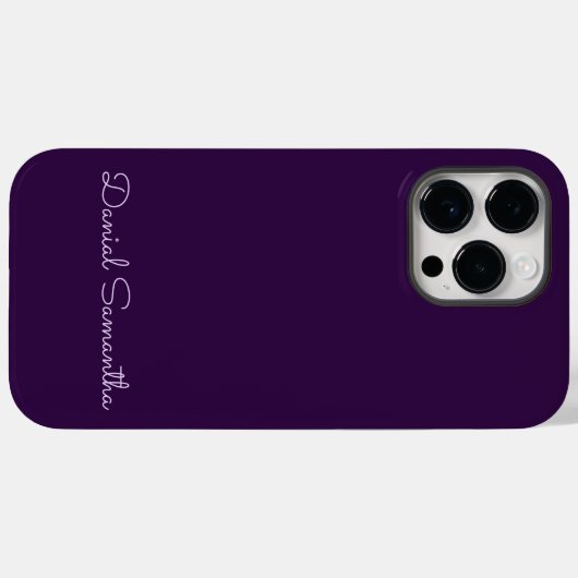 Aangepaste naam Purpule gepersonaliseerd Case-Mate iPhone Case (Achterkant (horizontaal))