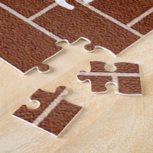 Aangepaste naam Puzzle - Een Brick Wall - Ik hou v Legpuzzel (Zijkant)