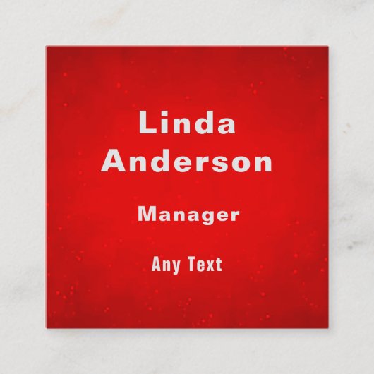 Aangepaste naam QR code professional Vierkante Visitekaartje (Voorkant)