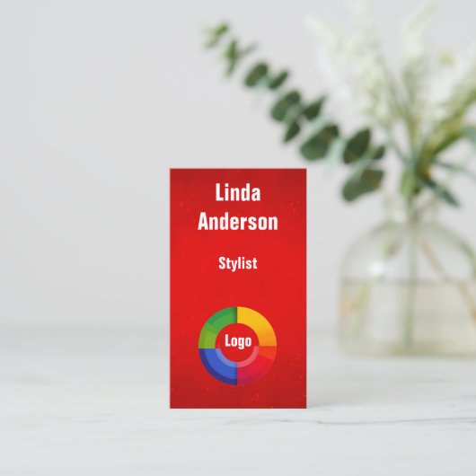 Aangepaste naam QR-code professioneel Visitekaartje (Staand voorkant)