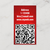 Aangepaste naam QR-code professioneel Visitekaartje (Achterkant)