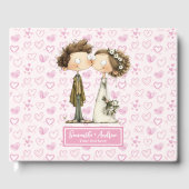 Aangepaste Naam Quirky Wedding Gastboek Gastenboek (Voorkant)
