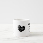 Aangepaste Naam & Quote, Kleine Koffie Espresso Cu Espresso Kop (Voorkant)