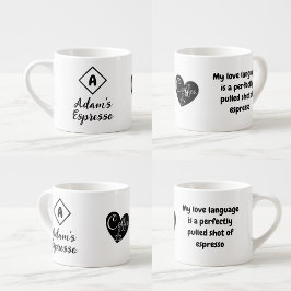Aangepaste Naam & Quote, Kleine Koffie Espresso Cu Espresso Kop