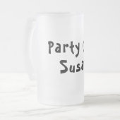 Aangepaste naam quote voor feestvierders matglas bierpul (Voorkant links)