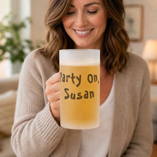 Aangepaste naam quote voor feestvierders matglas bierpul
