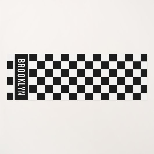 Aangepaste naam racebordpatroon Sjabloon Yogamat (Voorkant (horizontaal))