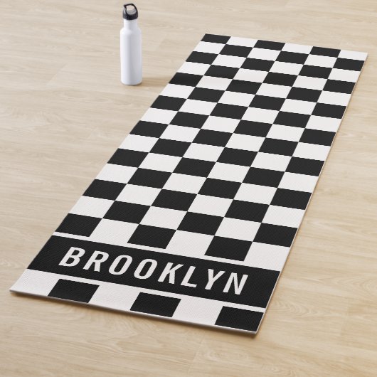 Aangepaste naam racebordpatroon Sjabloon Yogamat (In situ)