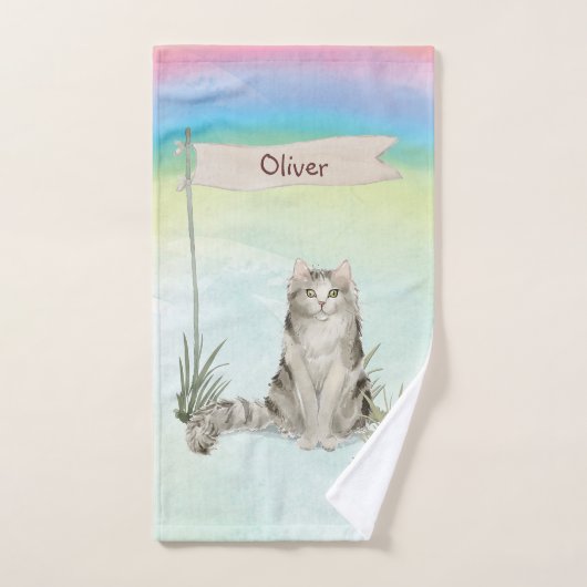 Aangepaste naam Ragamuffin Cat Pet Bad Handdoek (Handdoek)
