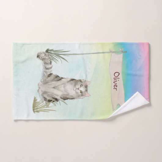 Aangepaste naam Ragamuffin Cat Pet Bad Handdoek (Handdoek)