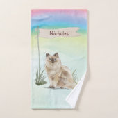Aangepaste naam Ragdoll Cat Pet Bad Handdoek (Handdoek)