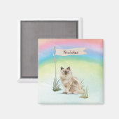 Aangepaste naam Ragdoll Cat Pet Magneet (Voorkant / Achterkant)