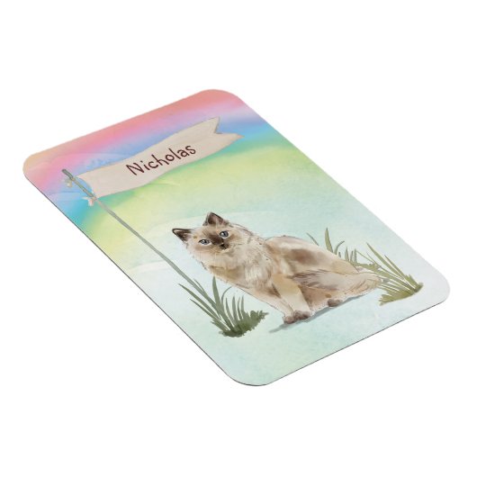 Aangepaste naam Ragdoll Cat Pet Magneet (Rechterzijde)