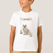 Aangepaste naam Ragdoll Cat Pet T-shirt (Voorkant)