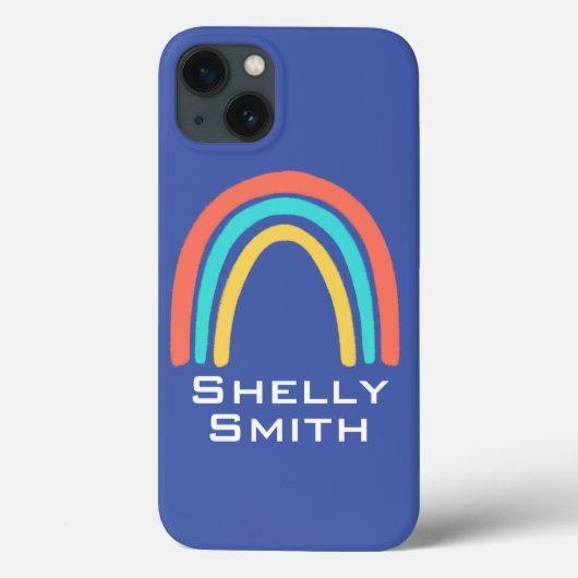 Aangepaste naam Rainbow Apple Iphone Case Smartpho (Achterkant)