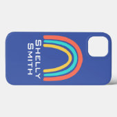 Aangepaste naam Rainbow Apple Iphone Case Smartpho (Achterkant (horizontaal))