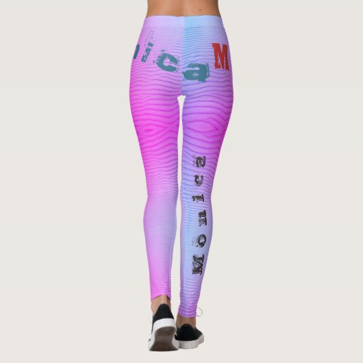 Aangepaste naam Rainbow Desert Sand Leggings (Achterkant)