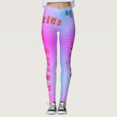 Aangepaste naam Rainbow Desert Sand Leggings (Voorkant)