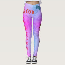 Aangepaste naam Rainbow Desert Sand Leggings