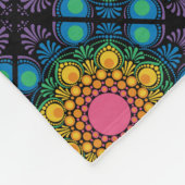 Aangepaste Naam Rainbow Floral Fountain Diamond Te Fleece Deken (Hoek)