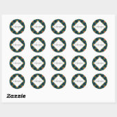 Aangepaste Naam Rainbow Floral Fountain Diamond Te Ronde Sticker (Vel)