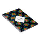 Aangepaste naam Rainbow Floral Fountain Mid Mod Og Notitieboek (Rechterzijde)