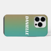Aangepaste naam Rainbow Gradient iPhone Hoesje (Achterkant horizontaal)