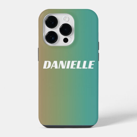 Aangepaste naam Rainbow Gradient iPhone Hoesje (Achterkant)