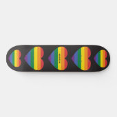 Aangepaste naam Rainbow Heart Persoonlijk Skateboard (Horizontaal)