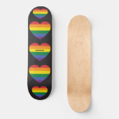 Aangepaste naam Rainbow Heart Persoonlijk Skateboard (Voorkant)